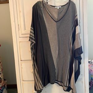 Knit panel poncho by Cabi